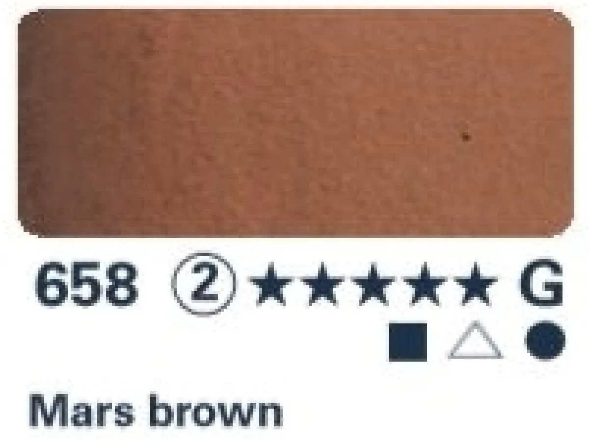 Akvarelová barva Horadam 15ml – 658 Mars brown