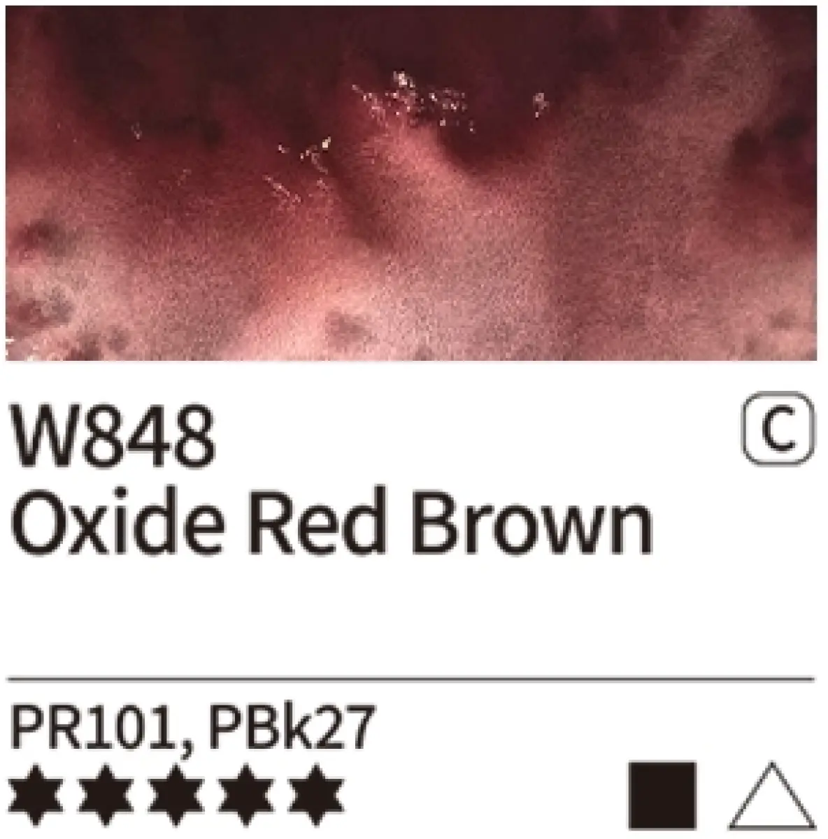 Akvarelová barva Mijello Tourmaline 15ml – 848 Oxide Red Brown