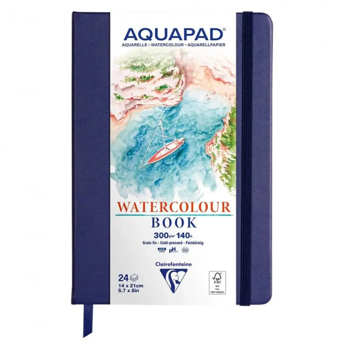 Akvarelová kniha Aquapad 14x21cm 300g