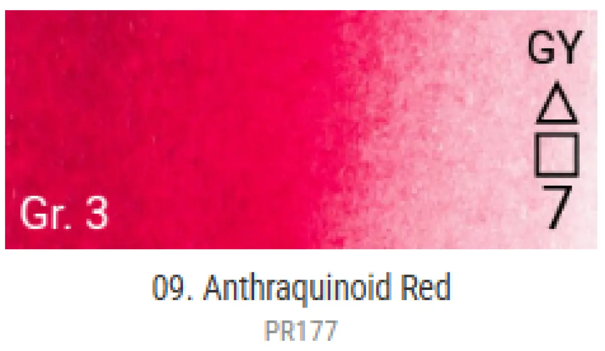Akvarelové barvy Grand Godet – 09 Anthraquinoid Red