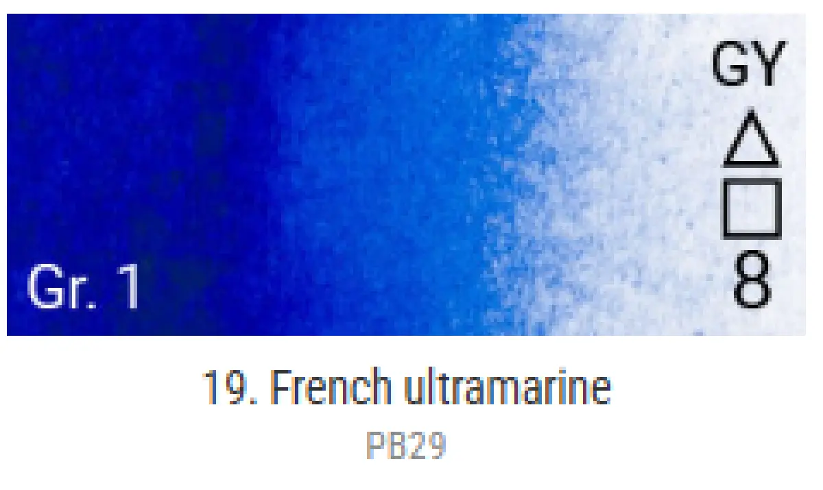 Akvarelové barvy Grand Godet – 19 French Ultramarine