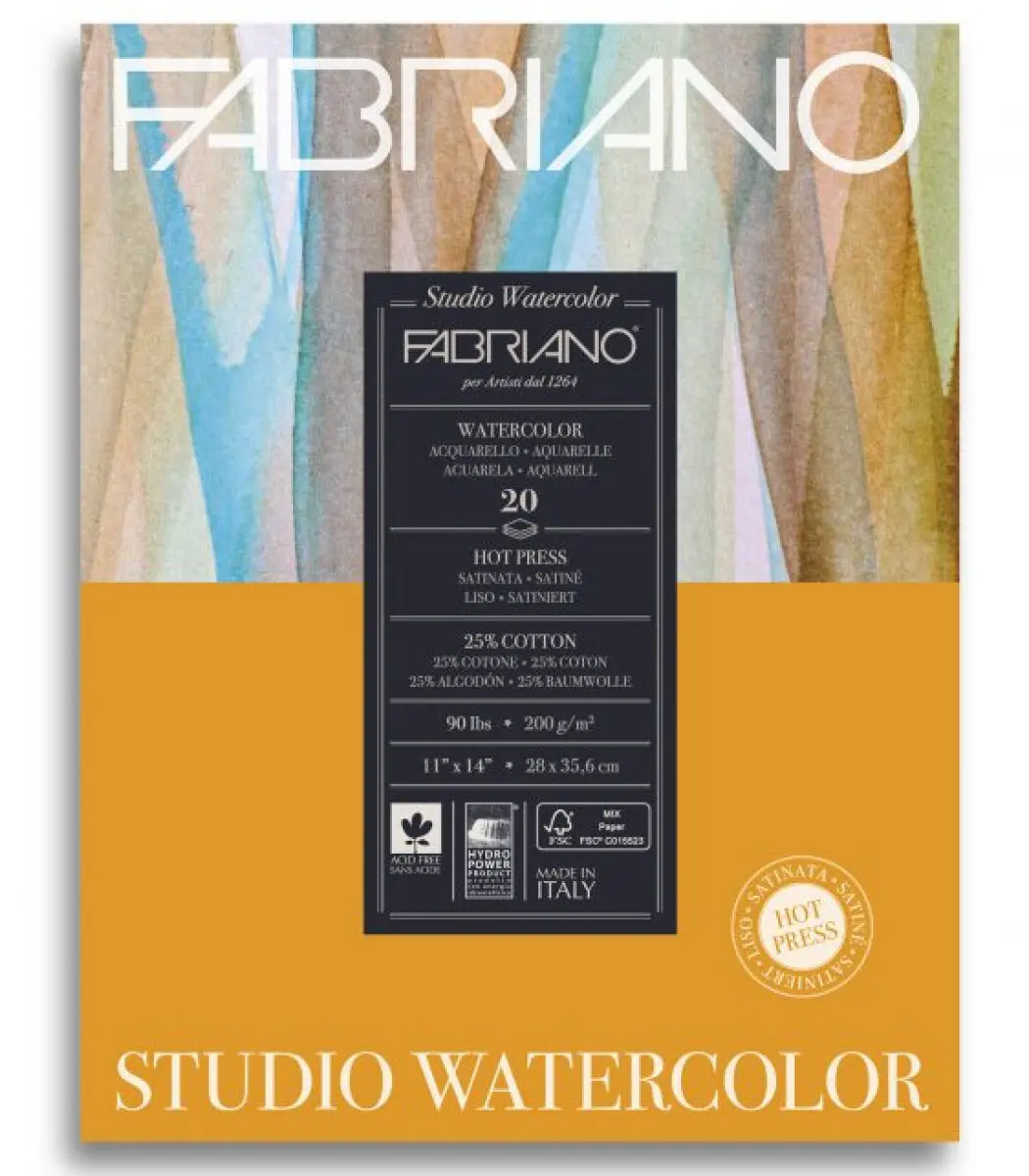 Akvarelový blok Fabriano HP 200g 28x35,6cm