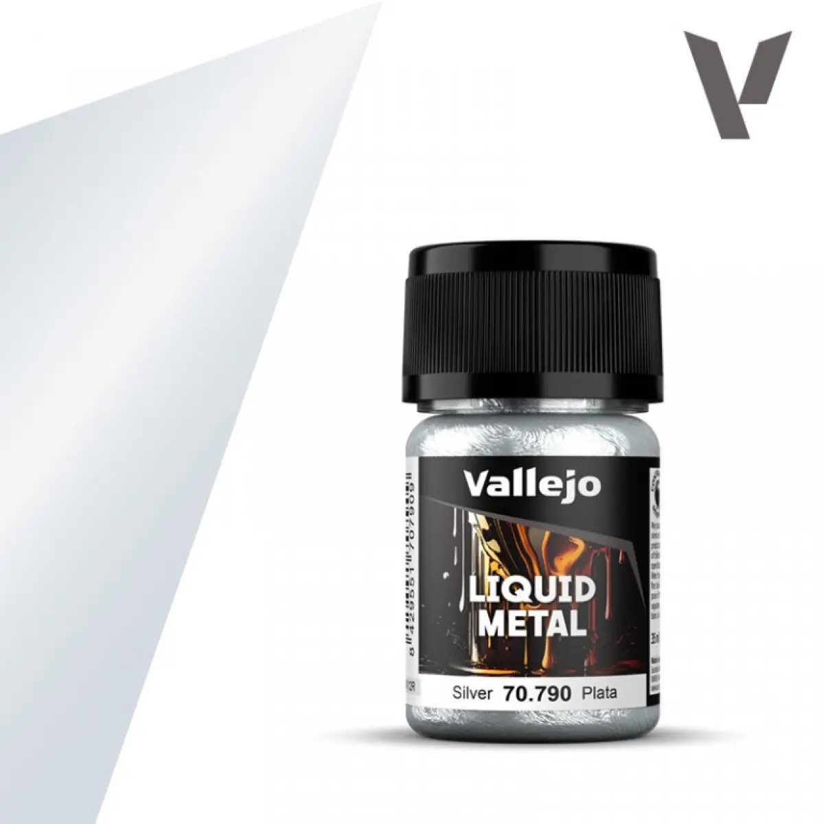 Barva Vallejo Liquid 70790 Silver (Alcohol Based) 35 ml