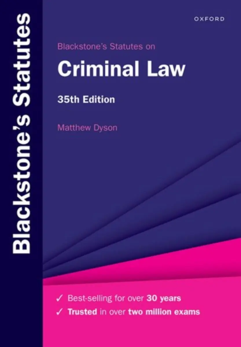 Blackstone's Statutes on Criminal Law - Matthew Dyson