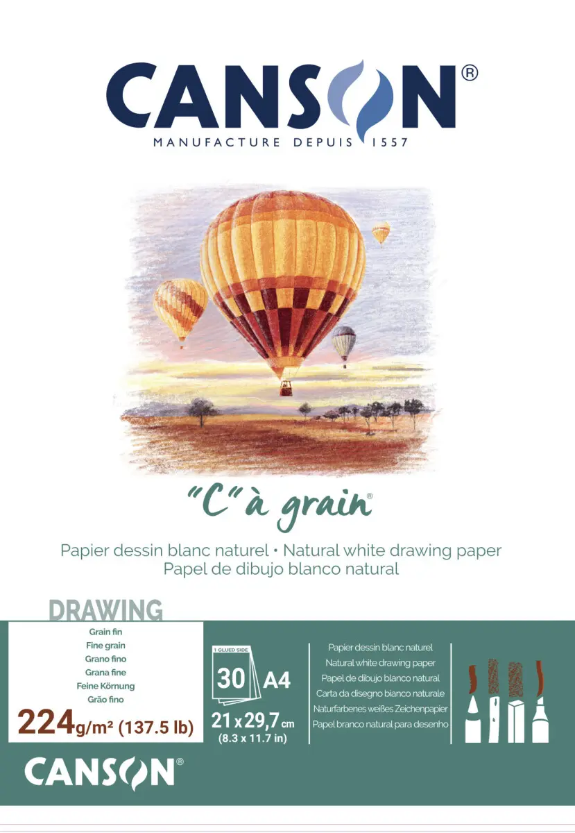 "C" a grain skicák lepený A4 30l FG 224g