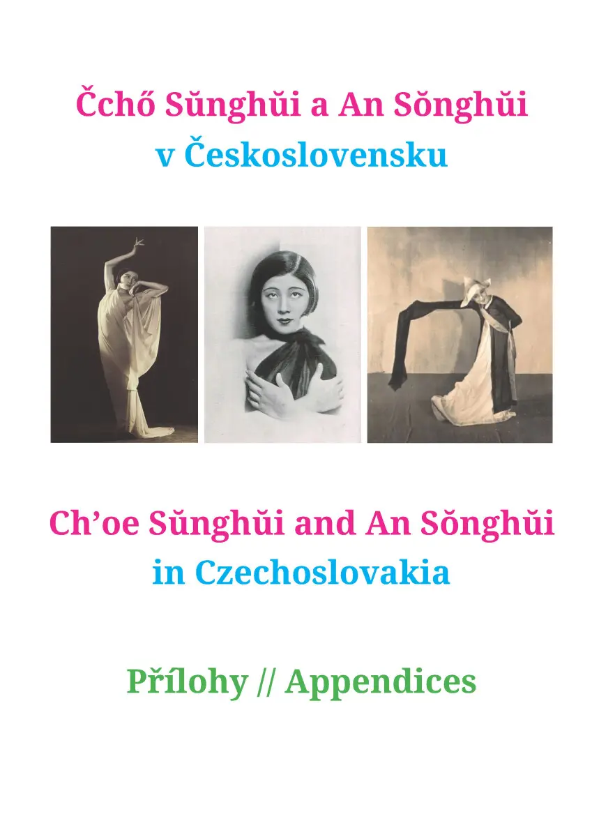 Čchö Sŭnghŭi a An Sŏnghŭi v Československu - Miriam Löwensteinová, Vladimír Pucek, Matěj Valošek