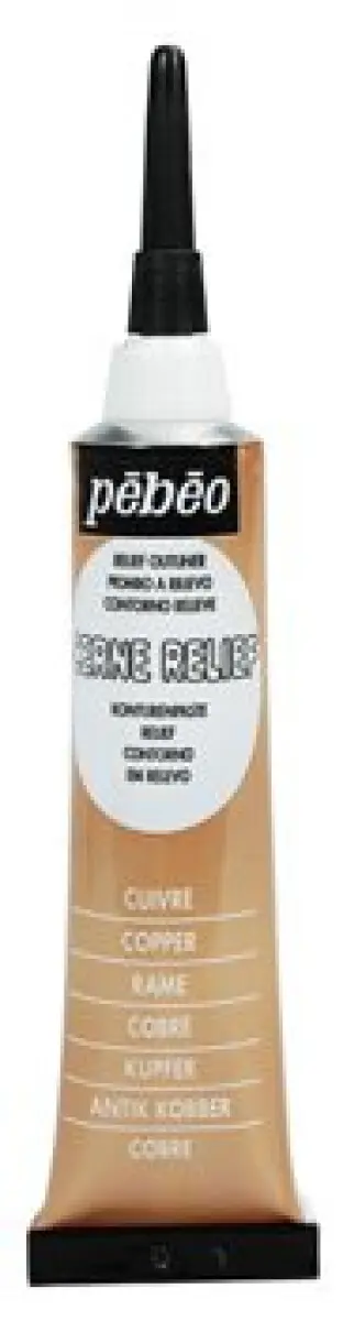 Kontura na sklo Cerne Relief 20ml – měděná