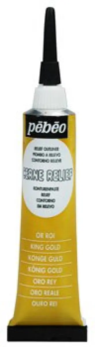 Kontura na sklo Cerne Relief 20ml – zlatá královská