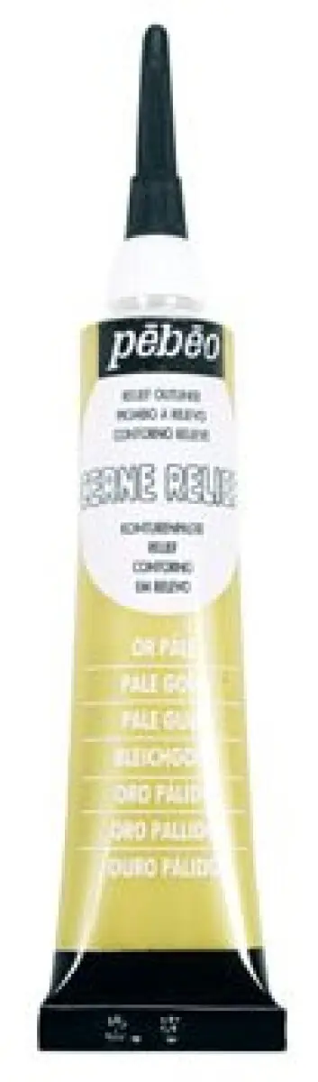 Kontura na sklo Cerne Relief 20ml – zlatá bledá
