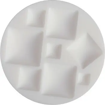 Cernit silikonová forma průměr 7cm čtverce