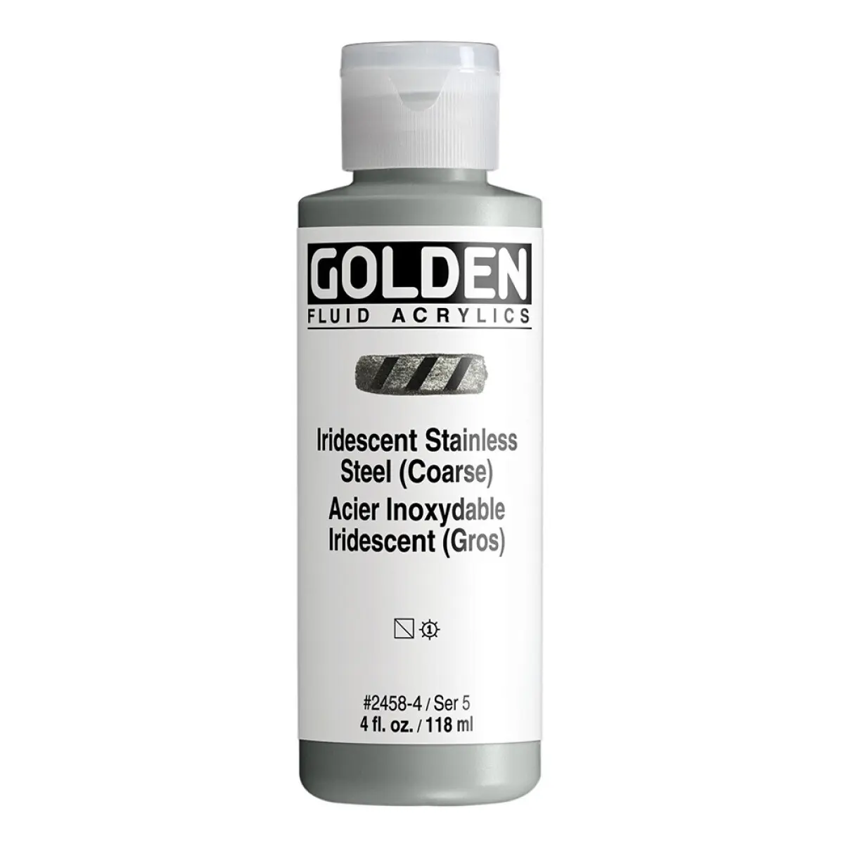 Akryl Golden Fluid 118ml – 2458 Iridescent Stainless Steel (Coarse)