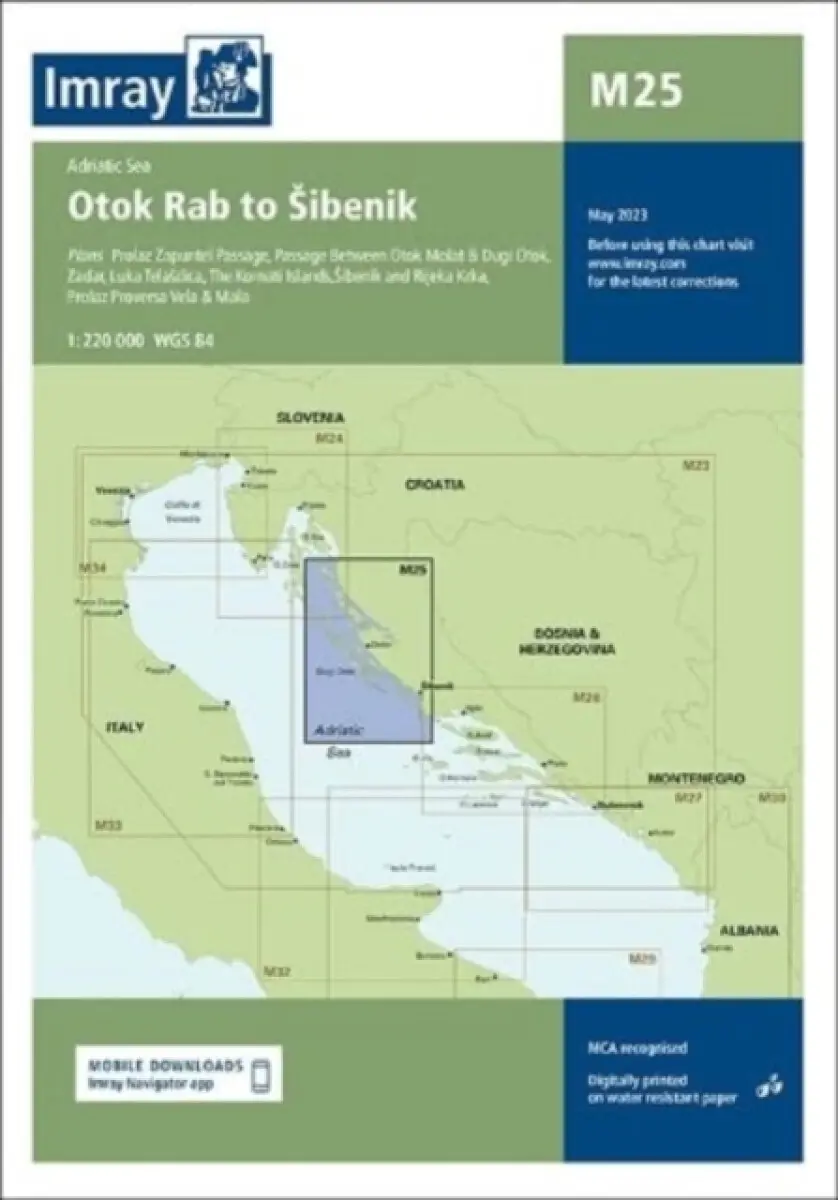 M25 Otok Rab to Sibenik - Imray G Series