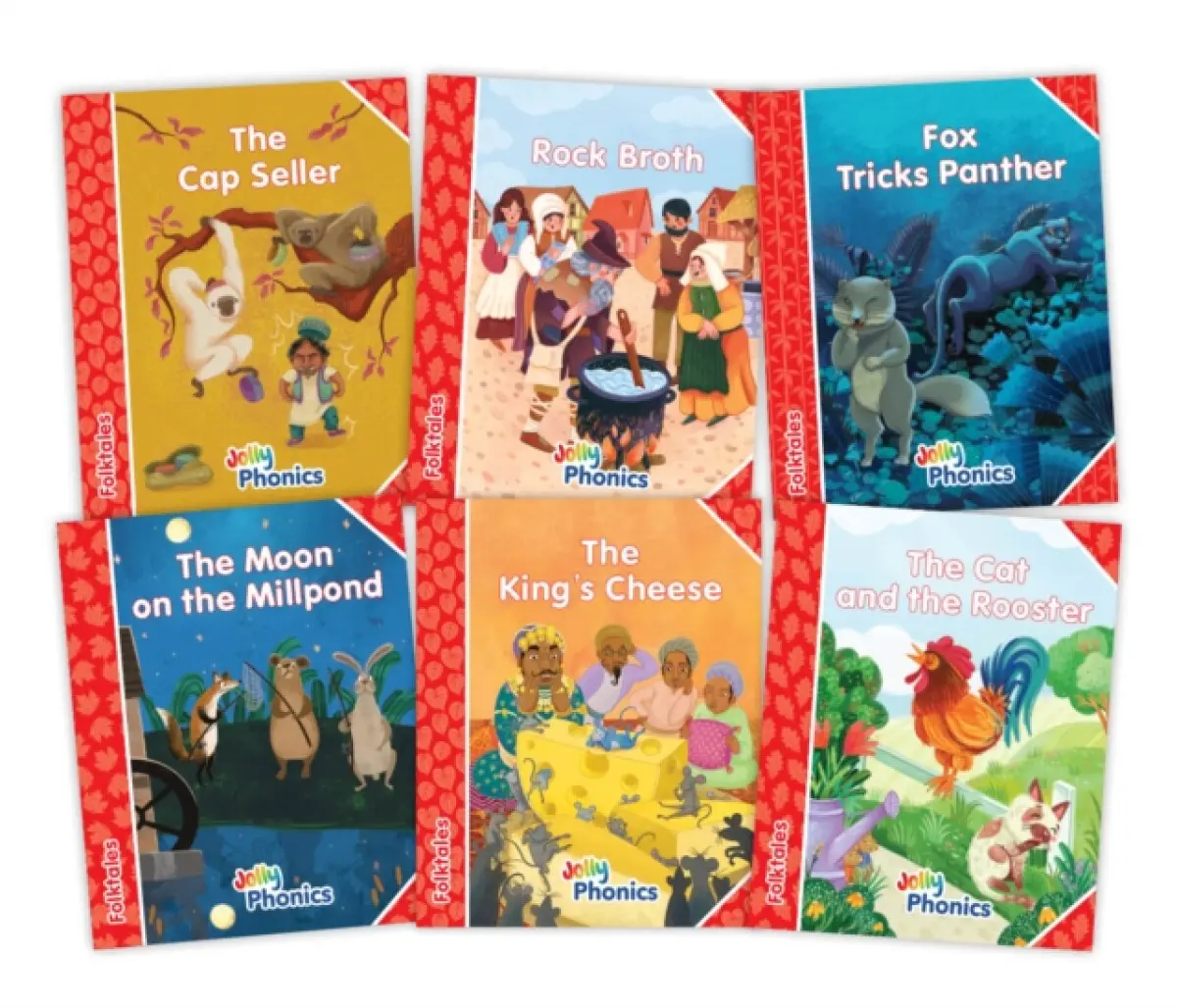 Jolly Phonics Folktales Red Readers (Level 1) Complete Set (1-6) - Emily Guille-Marrett
