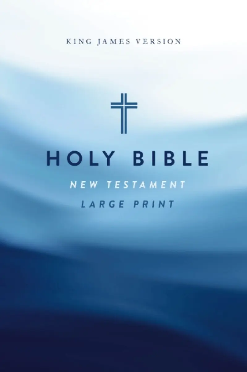 KJV Large Print Outreach New Testament Bible, Cross Softcover, Comfort Print - Thomas Nelson