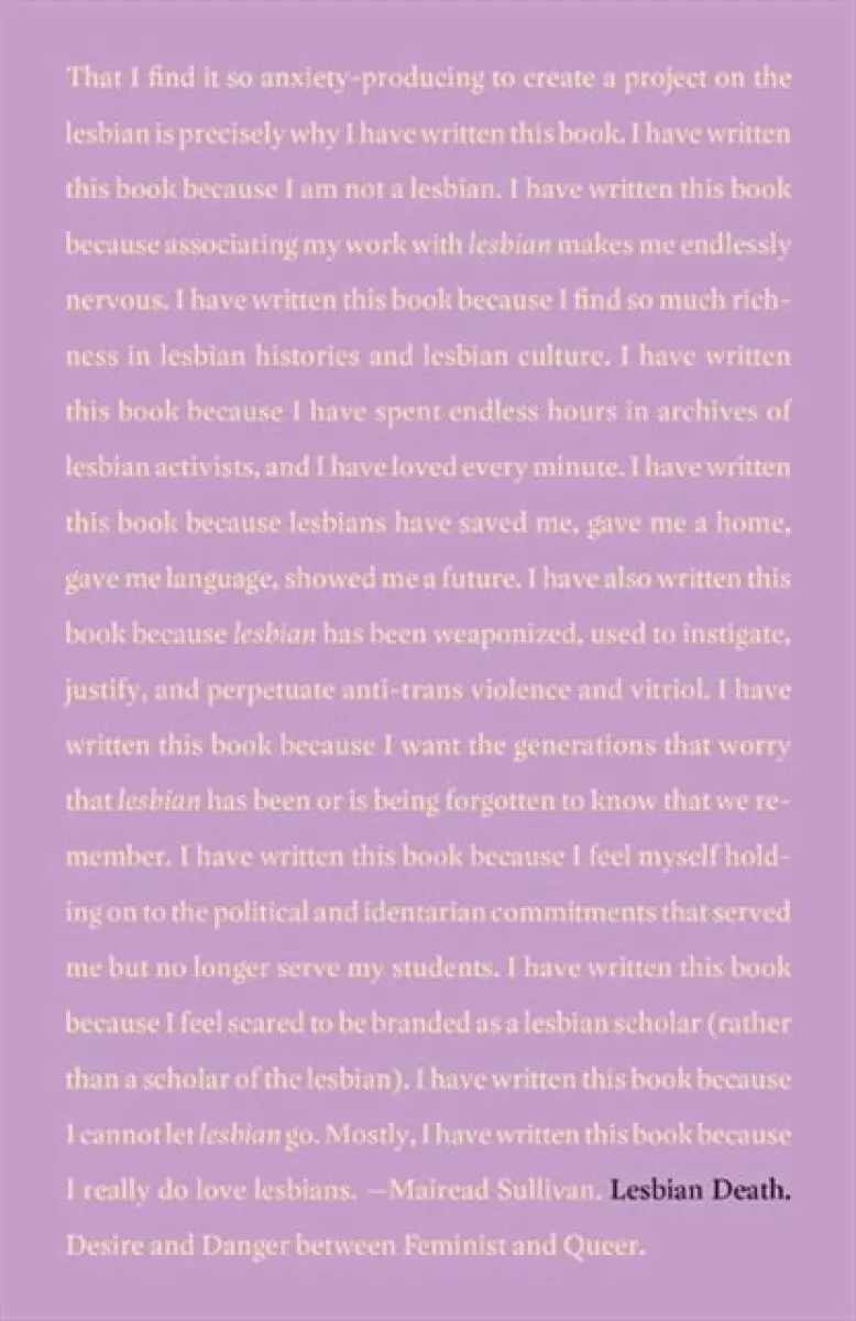 Lesbian Death - Mairead Sullivan