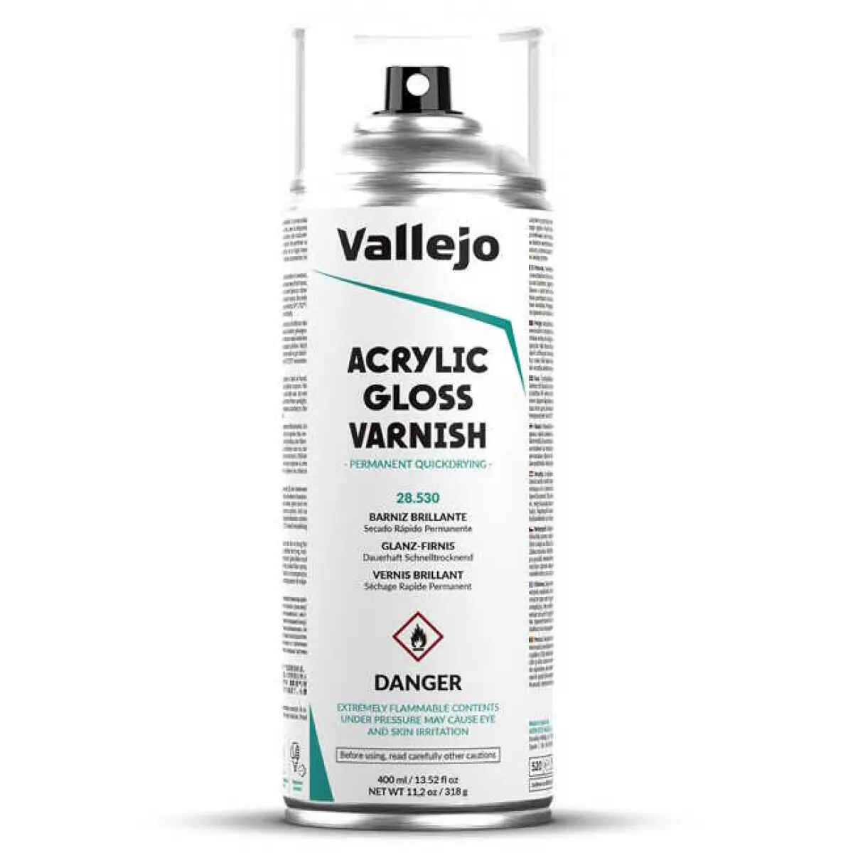 Lak ve spreji Vallejo 28530 Gloss Spray Varnish 400 ml