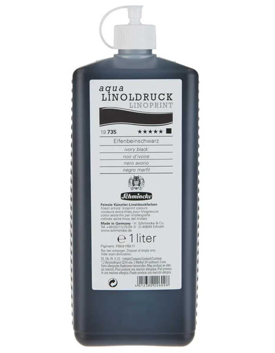 Barva na linoryt Schmincke aqua-LINOPRINT 1 l Ivory black