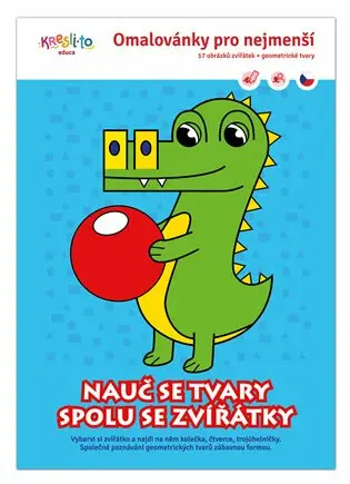 Nauč se tvary spolu se zvířátky - omalovánky