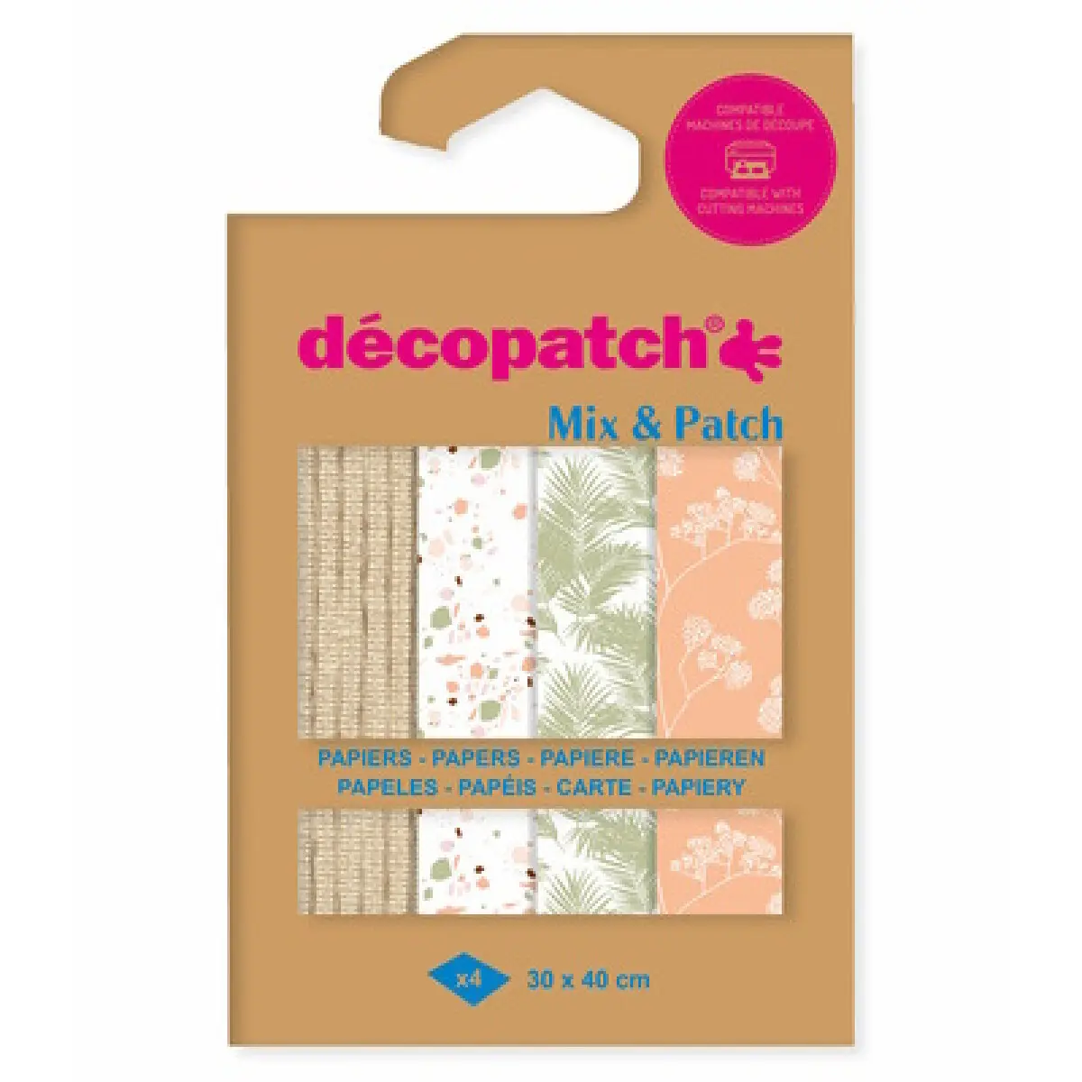 Papíry na dekupáž 4ks – Terracotta