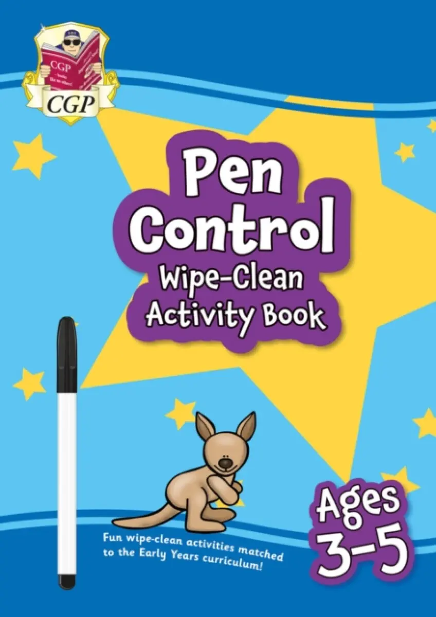 Pen Control Wipe-Clean Activity Book for Ages 3-5 (with pen) - CGP Books