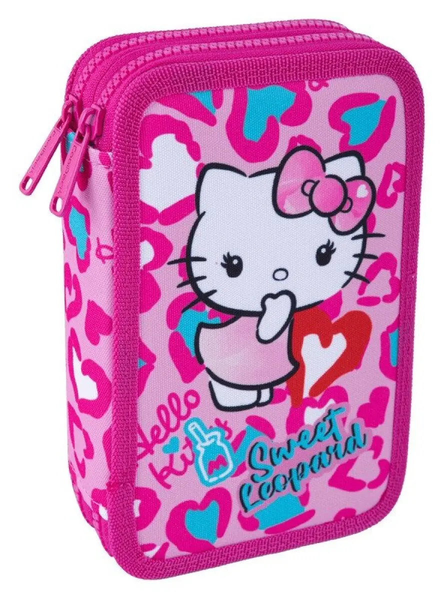 Penál 2patrový Colorino Jumper 2, Hello Kitty Pink 2, vybavený