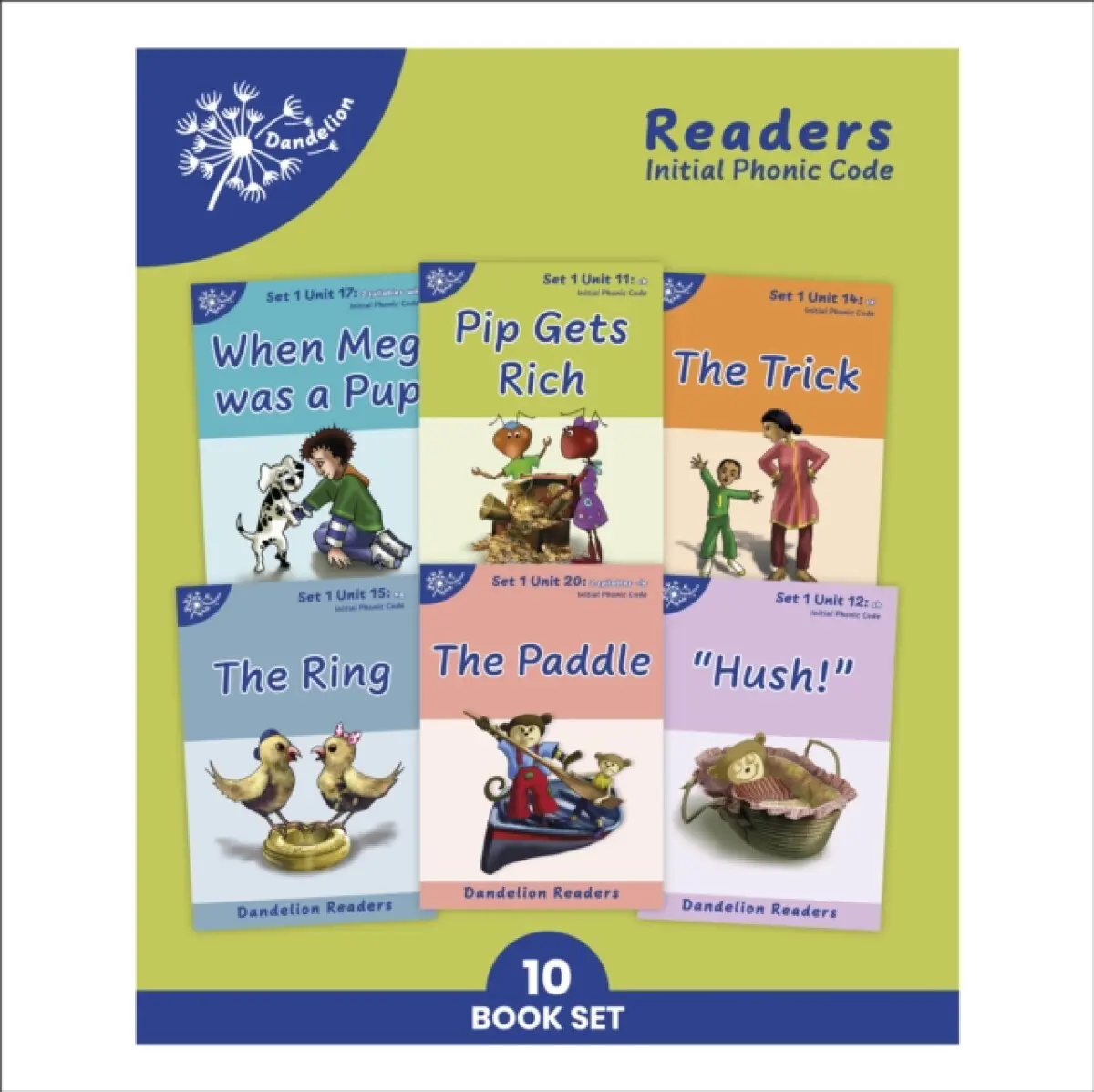 Phonic Books Dandelion Readers Set 1 Units 11-20 - Phonic Books