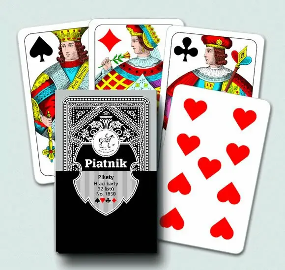 Piatnik Pikety - dvouhlavé karty 10991