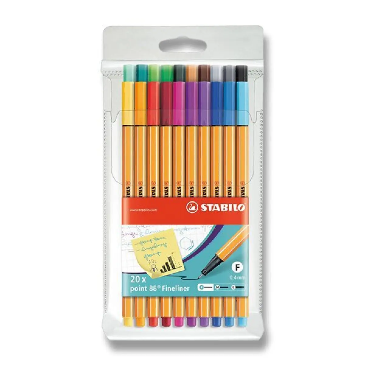 STABILO® point 88® - liner - sada 20 ks