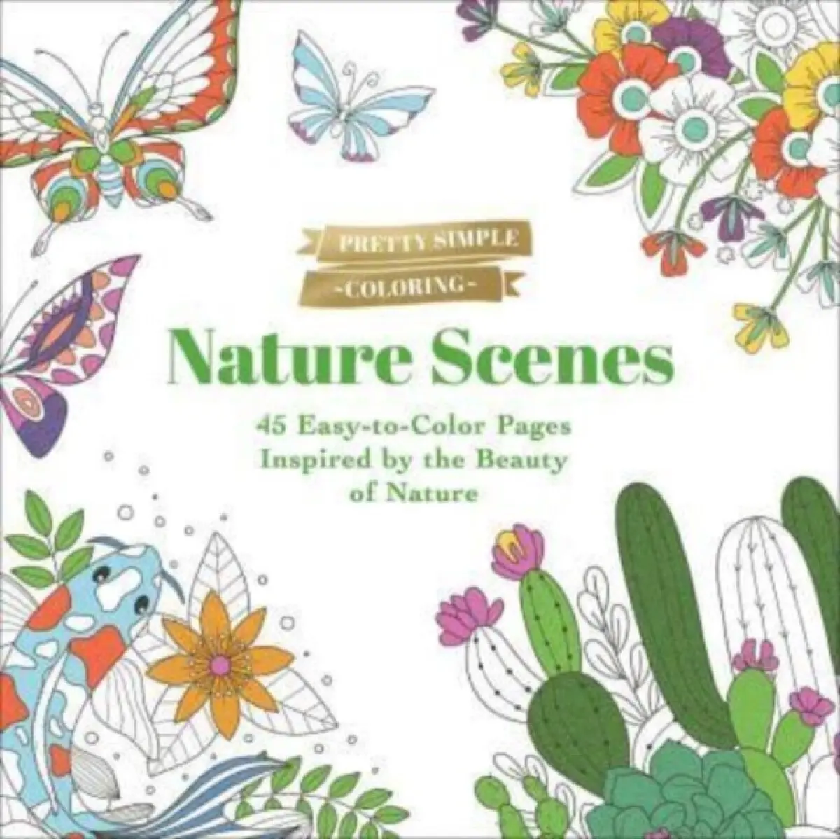 Pretty Simple Coloring: Nature Scenes - Adams Media