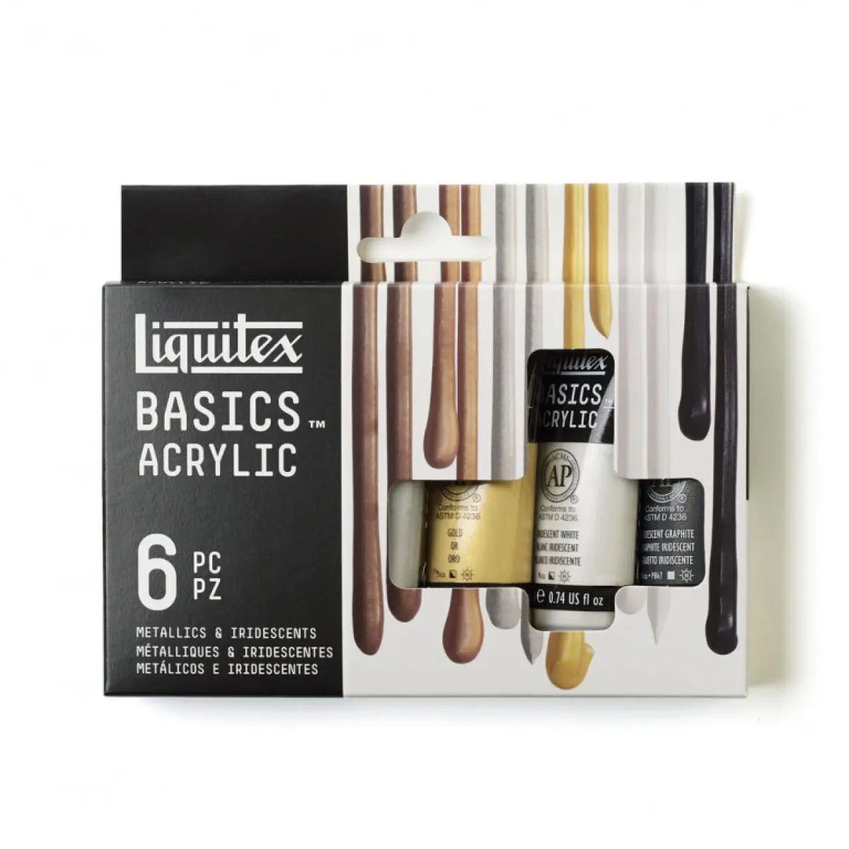 Sada akrylových barev Liquitex 6ks iridescentní 22ml
