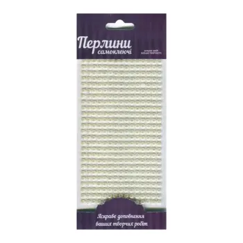 Samolepicí třpytivé perličky 5mm 375ks – White