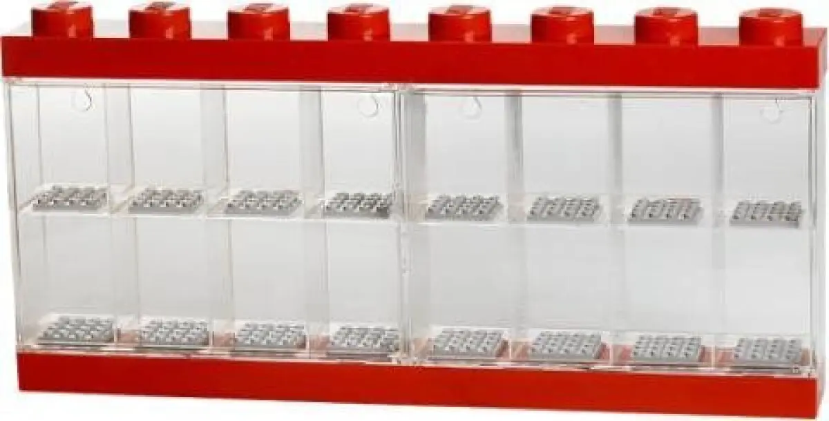 LEGO® Sběratelská skříňka na 16 minifigurek Červená barva