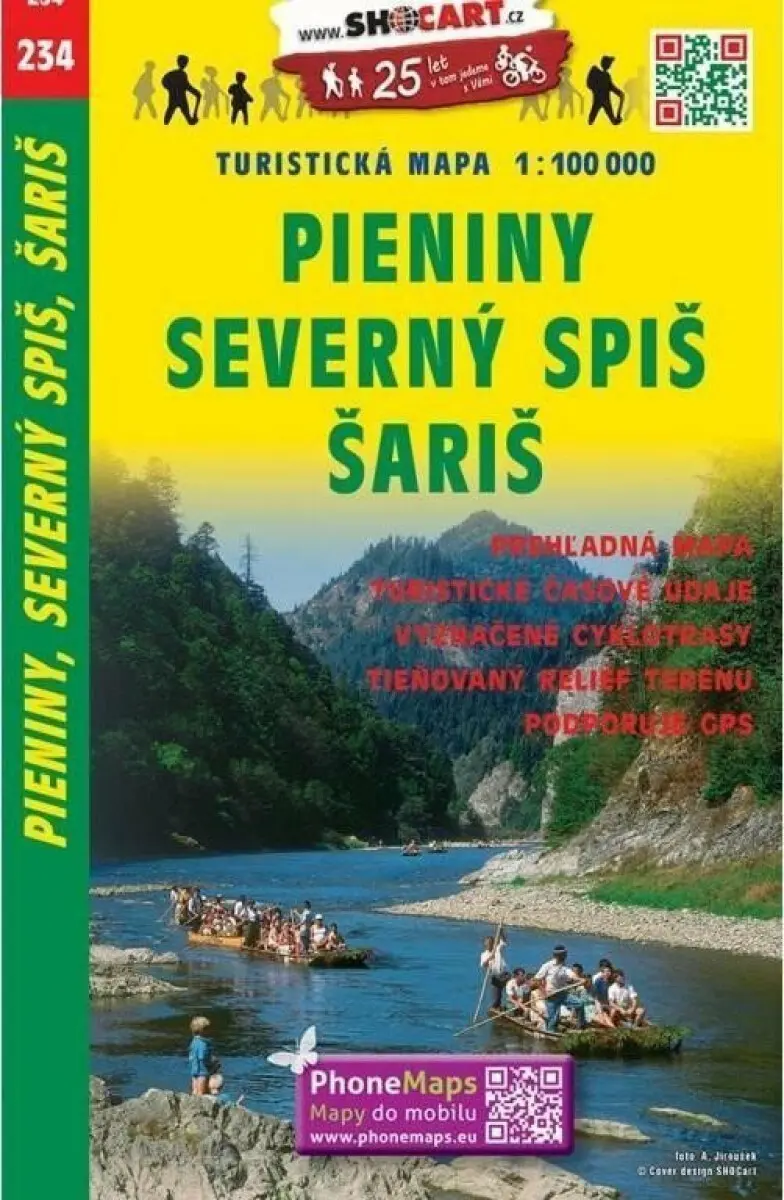 Pieniny, Severný Spiš, Šariš 1:100 000 (Turistická mapa 234)
