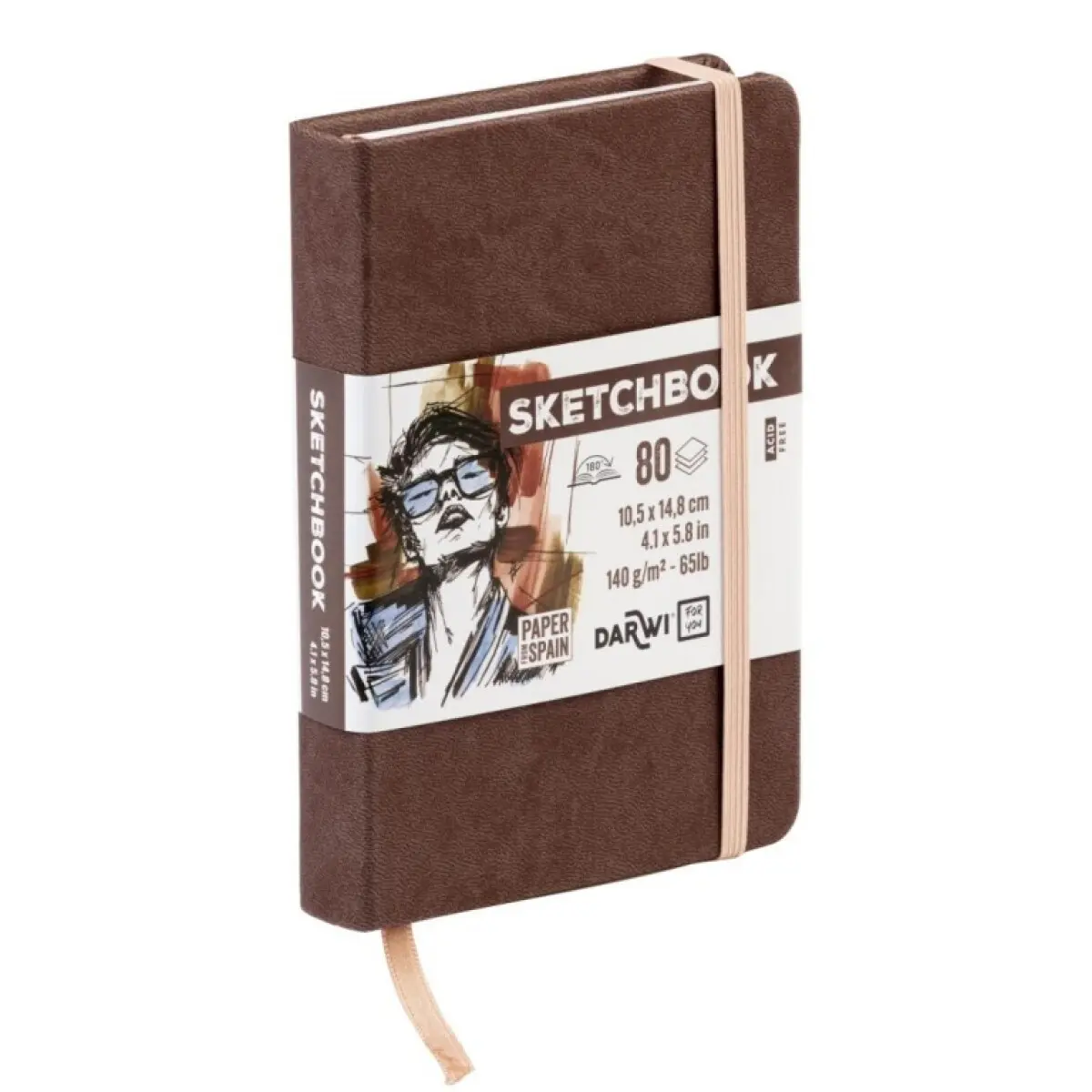 Sketchbook Darwi A6 Brown