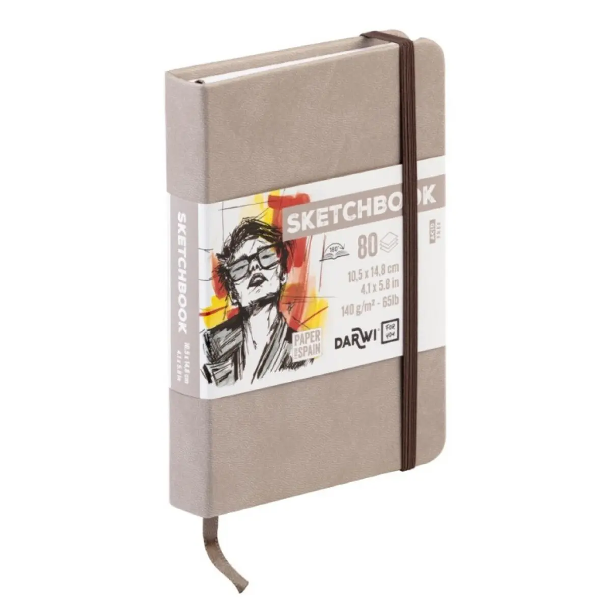 Sketchbook Darwi A6 Taupe