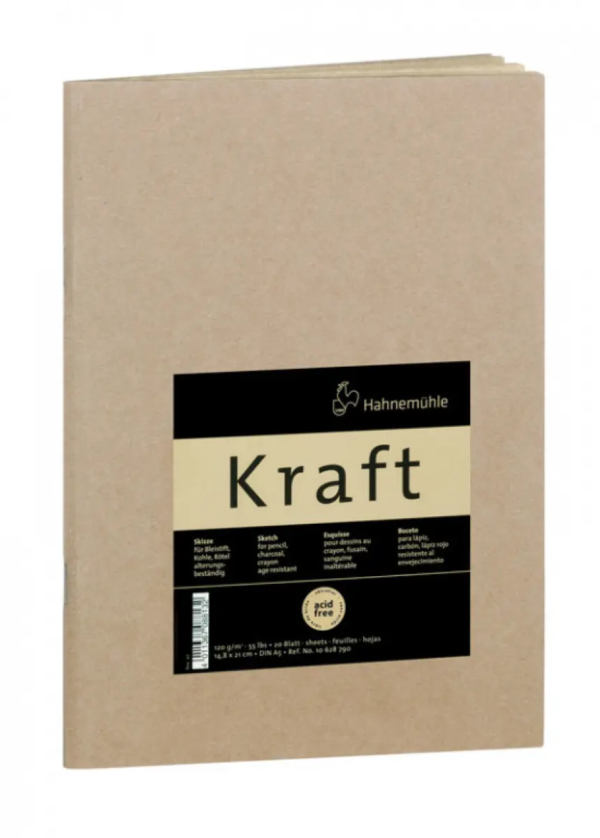Skicák Hahnemühle Kraft 120g A4 lepená vazba