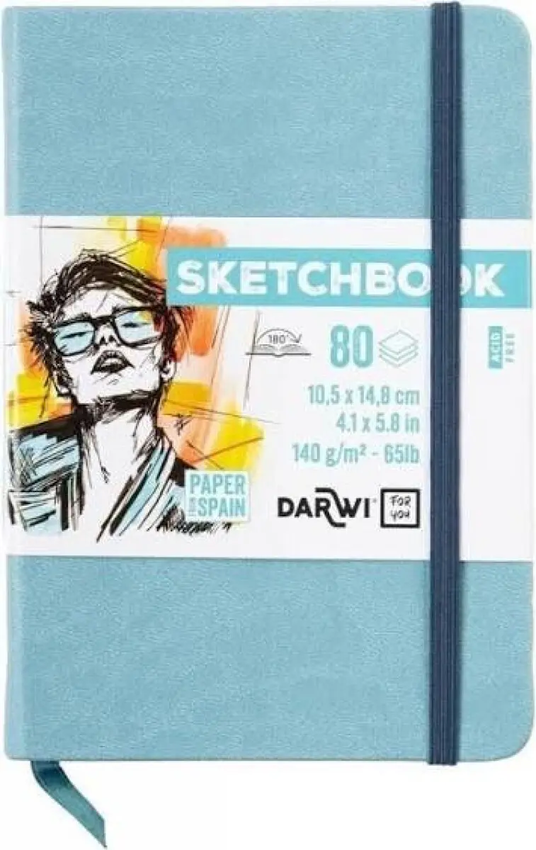 Sketchbook Darwi A6 Soft blue