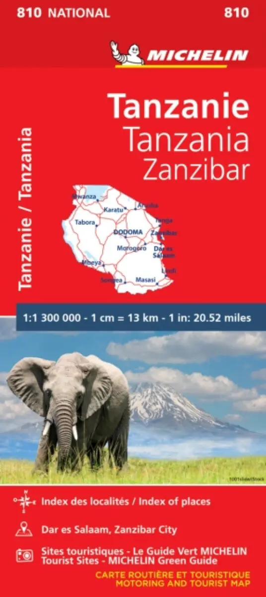 Tanzania & Zanzibar - Michelin National Map 810 - Michelin