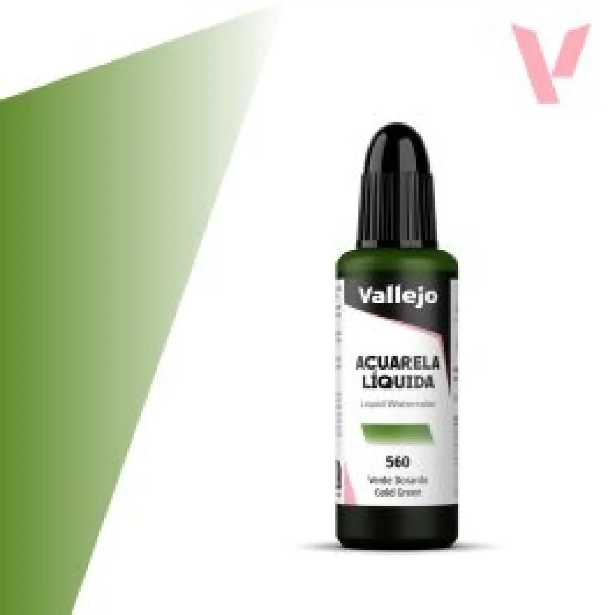Tekutá akvarelová barva Vallejo 32ml – 560 Gold Green