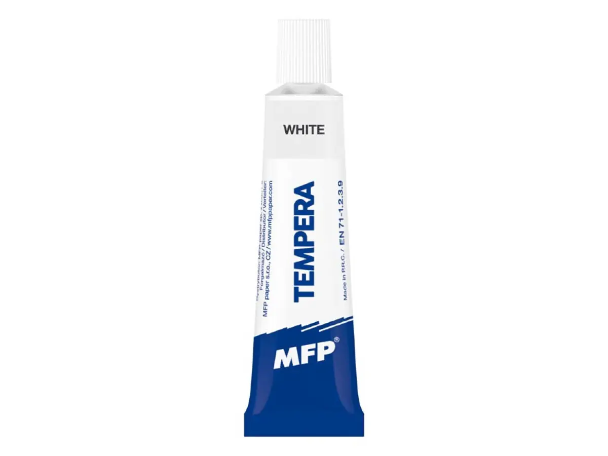 temperové barvy 12ml bílá