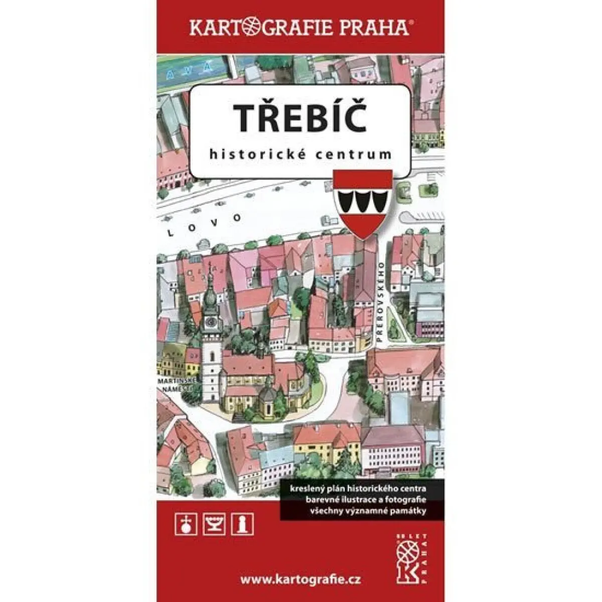 Třebíč Historické centrum (Kreslený plán města)