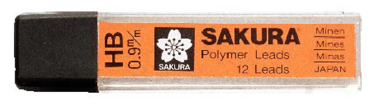 Tuhy do mechanické tužky Sakura 0,9 mm HB