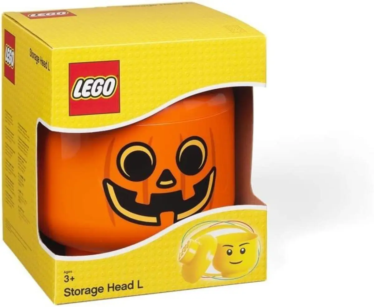 Oranžový úložný box LEGO® Pumpkin Head L