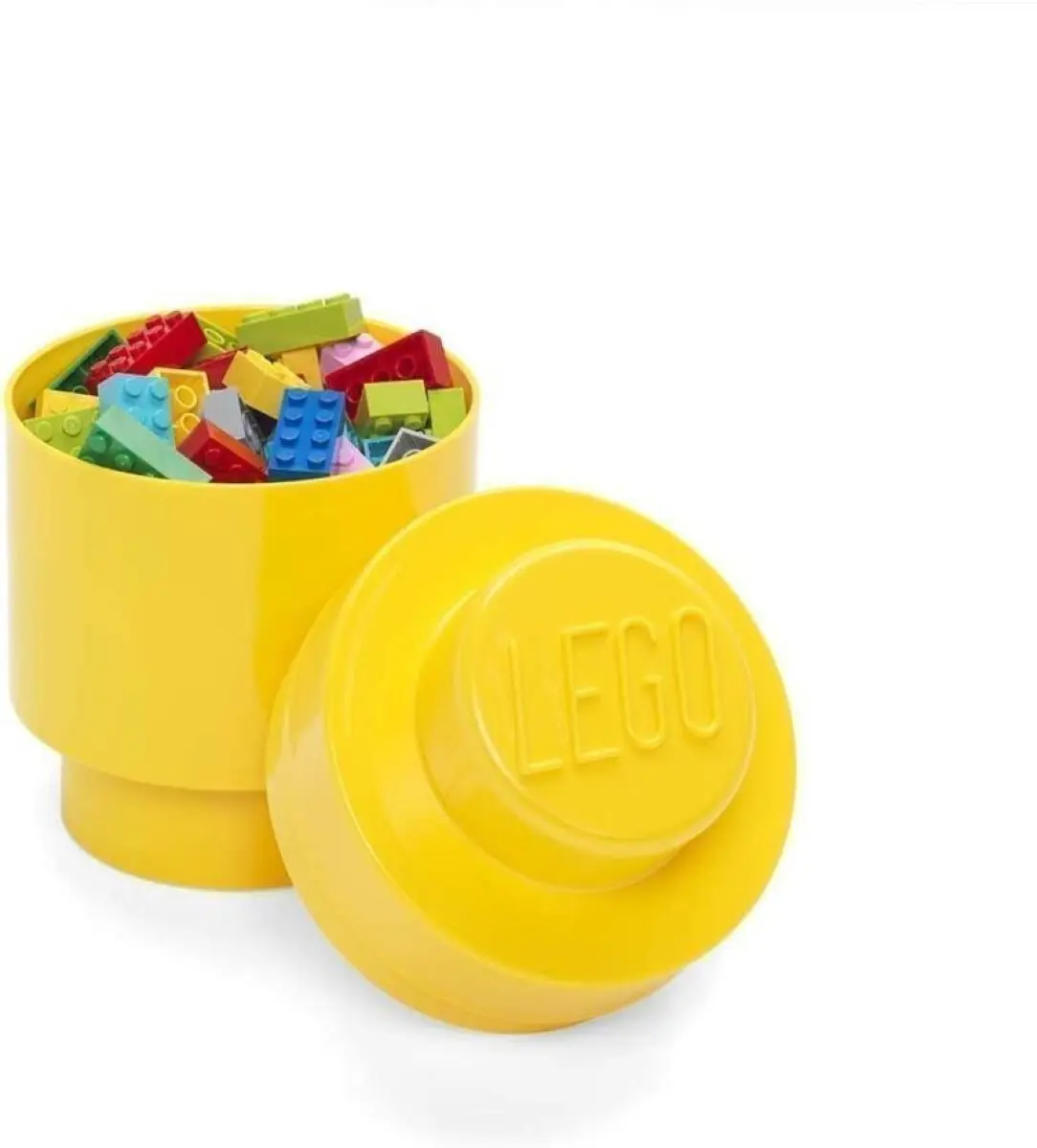 LEGO® úložný box kulatý - žlutá 123 x 183 mm