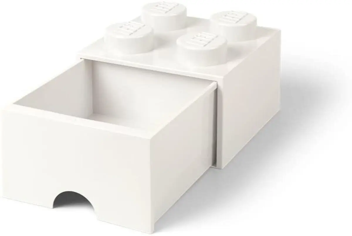 LEGO® úložný box 4 s šuplíkem - Bílá