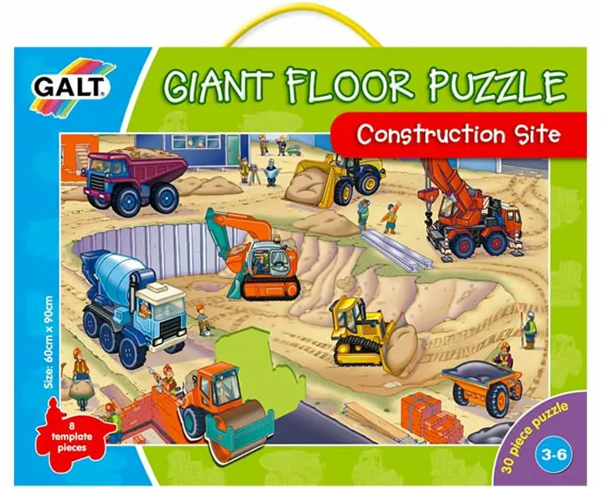 Velké podlahové puzzle - Na staveništi