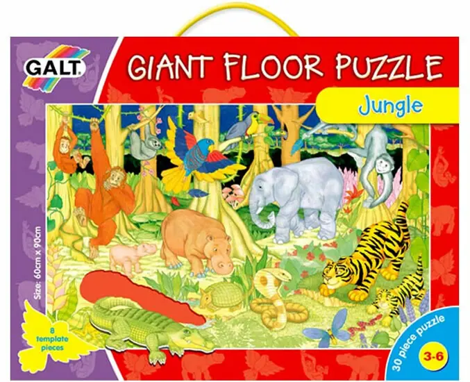 Velké podlahové puzzle- Zvířátka v džungli