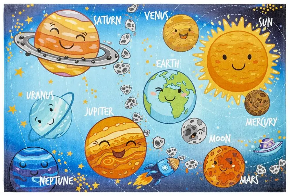 Dětský koberec s vesmírem Torino Kids 230 solar system
