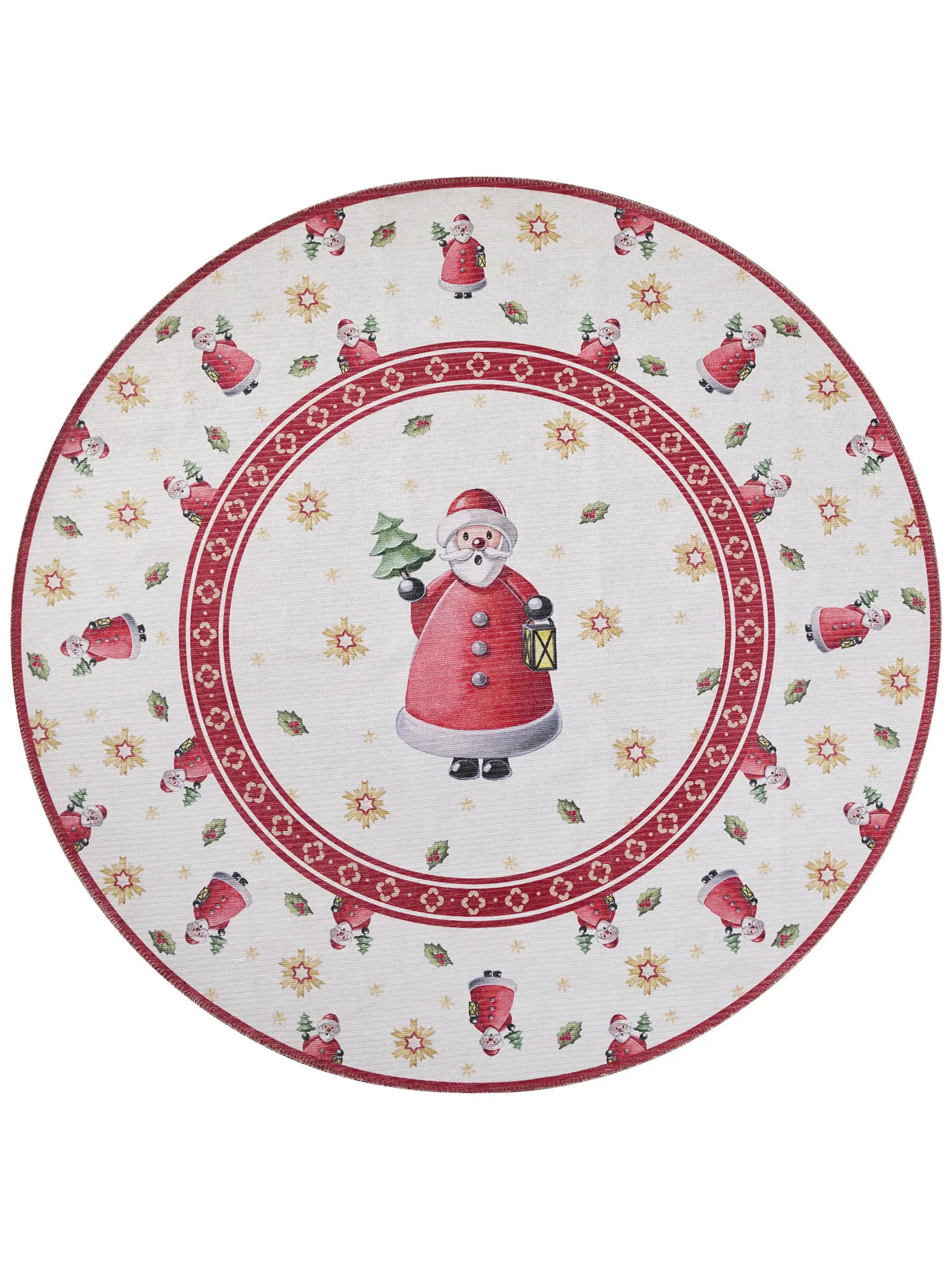 Kruhový kusový koberec Villeroy & Boch Toy´s Delight Limited Edition 106273 Cream Red Ø 160 cm