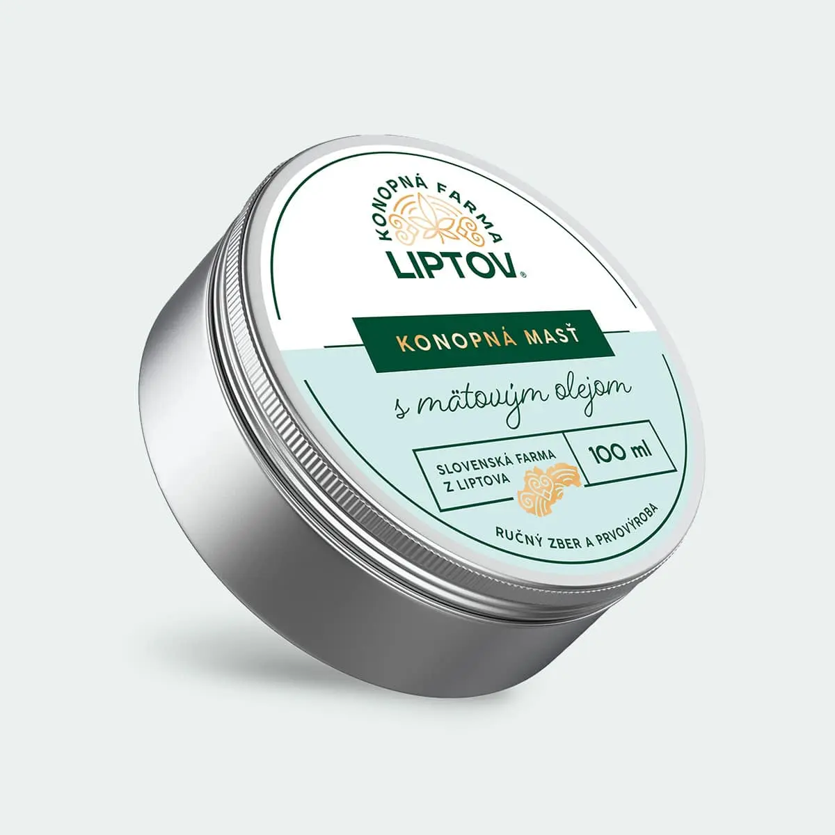 Konopná farma Liptov Konopná mast máta premium 100 ml
